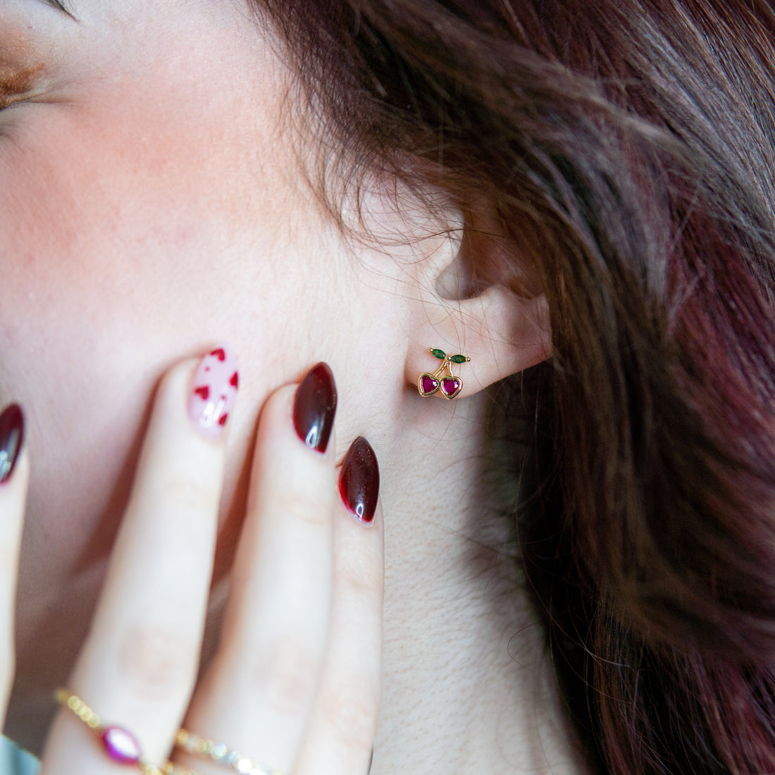 Cherry Love Studs